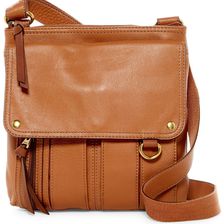 Fossil Morgan Leather Traveler Bag SADDLE