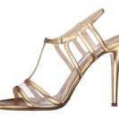 Incaltaminte Femei Diane Von Furstenberg Viola Too Gold Metallic NappaClear PVC