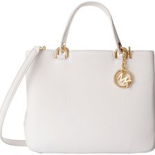 Michael Kors Anabelle Medium Top Zip Tote Optic White