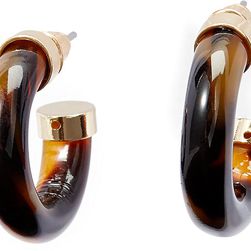 Ralph Lauren Hoop Earrings Tort/Gold