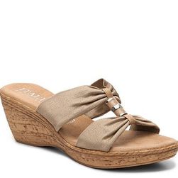 Incaltaminte Femei Italian Shoemakers Duchess Wedge Sandal Beige