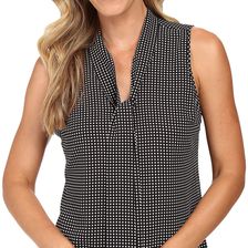 Michael Kors Hargett Tie Sleeveless Top Black