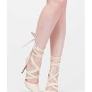 Incaltaminte Femei CheapChic Crisscross My Heart Pointy Lace-up Heels Natural