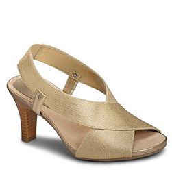 Incaltaminte Femei Aerosoles Rewrote Metallic Sandal Gold