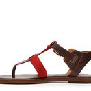 Incaltaminte Femei Ralph Lauren Collection Reesa Leather and Suede Flat Sandal Brown