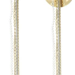 Betsey Johnson Throwback Betsey Disc Linear Earrings Gold
