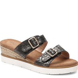 Incaltaminte Femei Patrizia by Spring Step Tosia Wedge Sandal BlackPewter