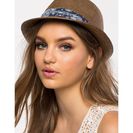 Accesorii Femei CheapChic Paisley Bandana Trim Fedora Brown