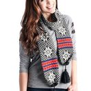 Accesorii Femei MUK LUKS Snowflake Tassel Scarf Black