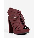 Incaltaminte Femei CheapChic Stuck On You Platform WineBurgundy