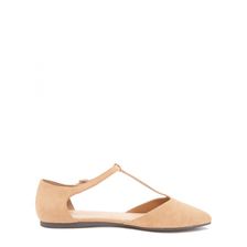 Incaltaminte Femei Forever21 Faux Suede T-Strap Flats Taupe