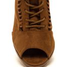 Incaltaminte Femei CheapChic Fancy Fringe Chunky Lace-up Booties Camel