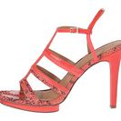 Incaltaminte Femei Calvin Klein Valene Deep Coral LeatherSnake Print LeatherPatent