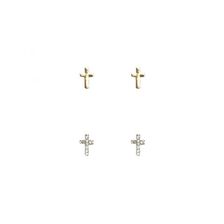 Bijuterii Femei Forever21 Cross Stud Earrings Set Silvergold
