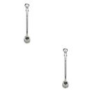 Bijuterii Femei GUESS Silver-Tone Pave Beaded Hoops silver