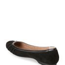 Incaltaminte Femei Jessica Simpson Black Merlie Pleated Square Toe Flats Blacksuede