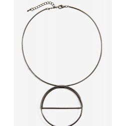 Bijuterii Femei CheapChic Geometric Double Wire Choker Hematite