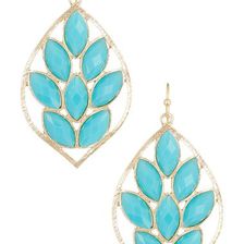 Bijuterii Femei Natasha Accessories Faceted Leaf Dangle Earrings BLUE