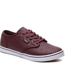 Incaltaminte Femei Vans Atwood Lo Perforated Leather Sneaker - Womens Burgundy
