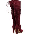 Incaltaminte Femei CheapChic Tied Down Chunky Over-the-knee Boots Burgundy