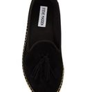 Incaltaminte Femei Steve Madden Tassee Smoking Flat BLACK SUEDE