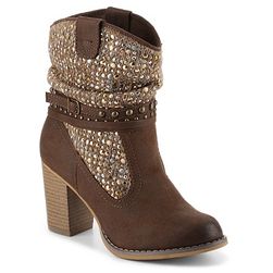 Incaltaminte Femei Not Rated Techno Western Bootie Brown