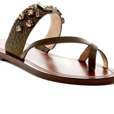 Via Spiga Gwenda Embellished Sandal DKOLIVE