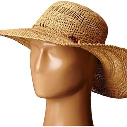 Ralph Lauren Paper Straw Open Weave Tassel Beach Hat Natural