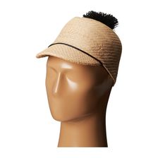 BCBGMAXAZRIA Solid Straw Pom Cap Light Straw