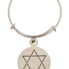 Alex and Ani Sterling Silver Star of David Expandable Ring RUSSIAN SILVER