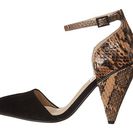 Incaltaminte Femei See by Chloe Suede Snake Ankle Strap Sandal Black
