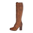 Incaltaminte Femei Frye Parker Tall Lace Up Tan Antique Pull Up