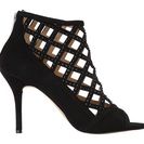 Incaltaminte Femei Michael Kors Yvonne Open Toe Bootie Black Kid Suede