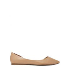 Incaltaminte Femei Forever21 Pointed Cutout-Side Flats Taupe