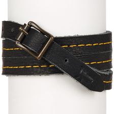 Frye Campus Wrap Leather Cuff BLACK