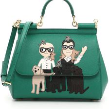Dolce & Gabbana Dauphine Calfskin Handbag VERDE MUSCHIO CHIARO