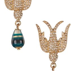 Eye Candy Los Angeles Pave Dove Earrings GOLD