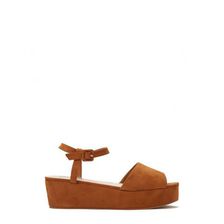 Incaltaminte Femei Forever21 Faux Suede Wedge Sandals Tan