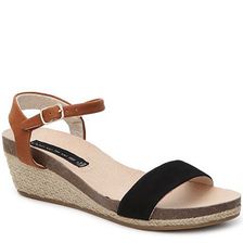Incaltaminte Femei Steven by Steve Madden Jill Wedge Sandal BlackCognac