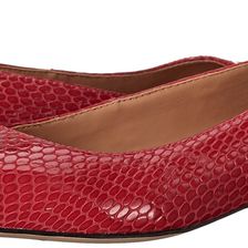 Calvin Klein Ellasandra Lipstick Red Laquered Snake Print Leather