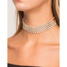 Bijuterii Femei CheapChic Tilted Bar Rhinestone Choker Met Gold