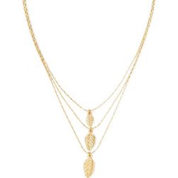 Bijuterii Femei Forever21 Leaf Pendant Necklace Set Gold