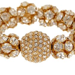 Natasha Accessories Crystal Fireball Bracelet GOLD