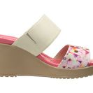 Incaltaminte Femei Crocs Leigh II 2-Strap Graphic Wedge StuccoGold