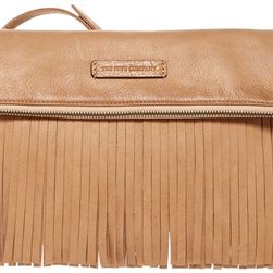 Frye Heidi Fringe Leather Crossbody BEIGE