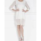 Incaltaminte Femei Nissa Rochie de zi RZ7627 Crem