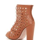 Incaltaminte Femei Chase Chloe Spade Peep Toe Sandal COGNAC