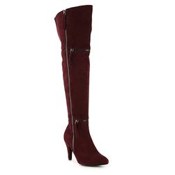 Incaltaminte Femei GC Shoes Betty Over The Knee Boot Burgundy