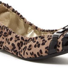 Tahari Veronica Ballerina Flat LEOPARD PR-BLACK