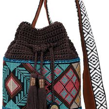 The Sak Sayulita Drawstring Brown Tribal